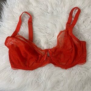 Freya Elegant Red Lace Lingerie Bra 32G